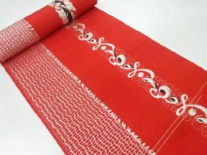 アンティーク　抽象花模様織出し八寸帯地反物